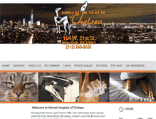 Tablet Screenshot of animalhospitalofchelsea.com
